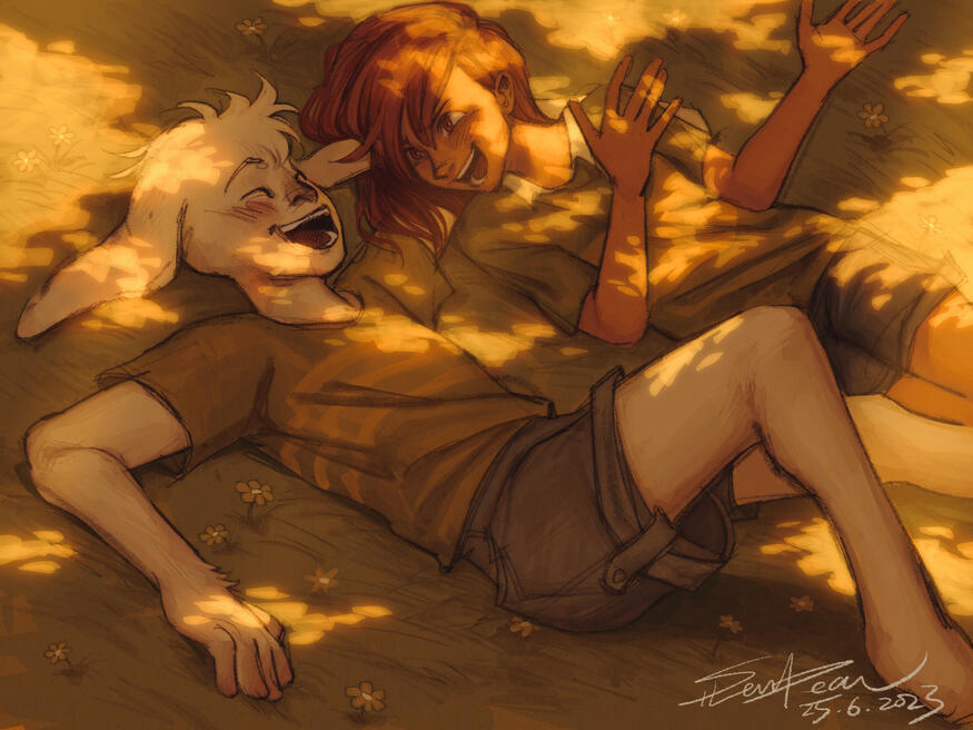 Chara and Asriel Chara and Asriel